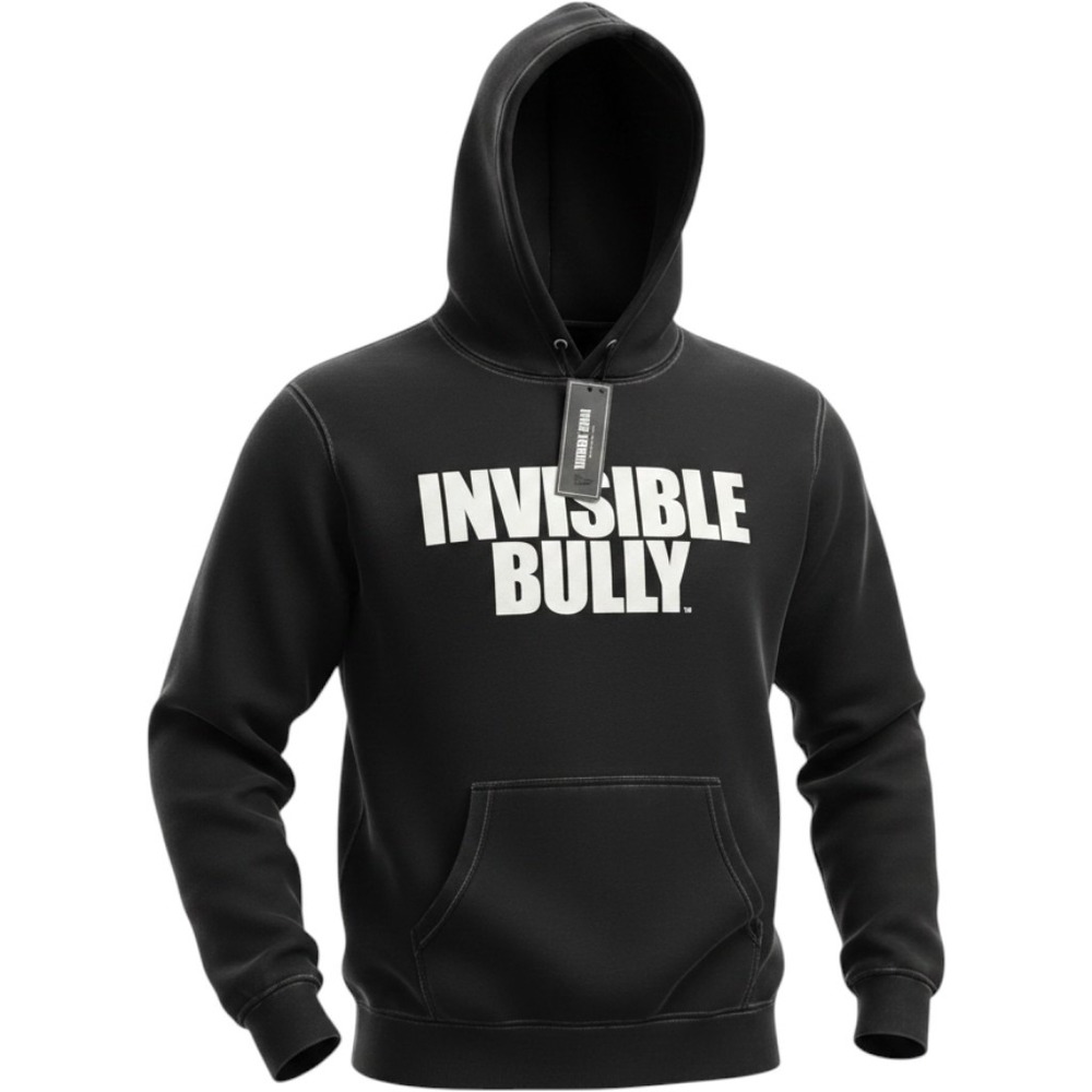 Invisible Bully Hoodie Mens Small Black Brooklyn New York Graphic Sweatshirt NEW